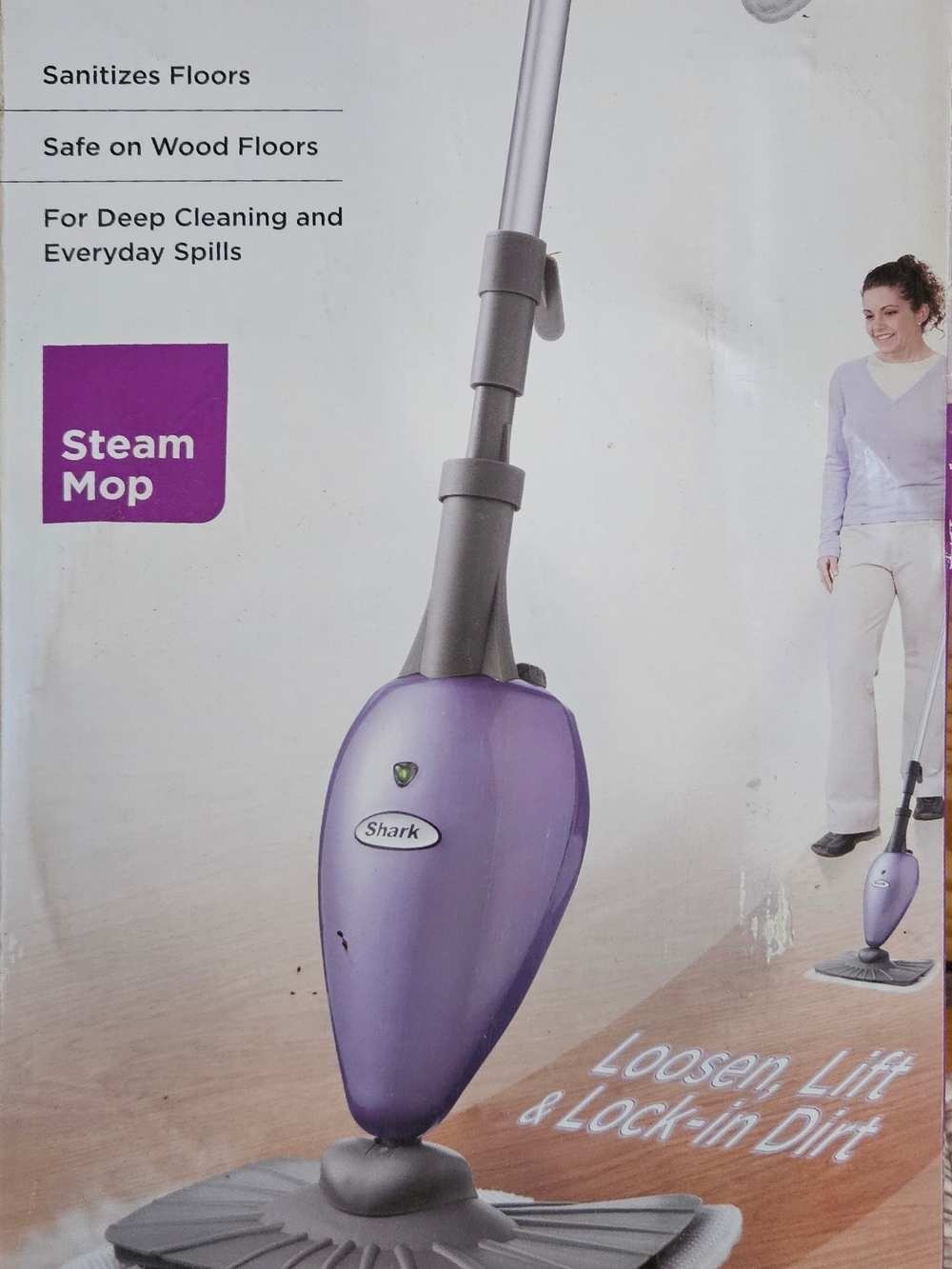 Shark NEW Purple Steam Mop - Lightweight Floor Cleaner